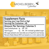 Mickelberry Gardens Fire Cider, etiqueta cercana: ingredientes naturales y tradición oxymel