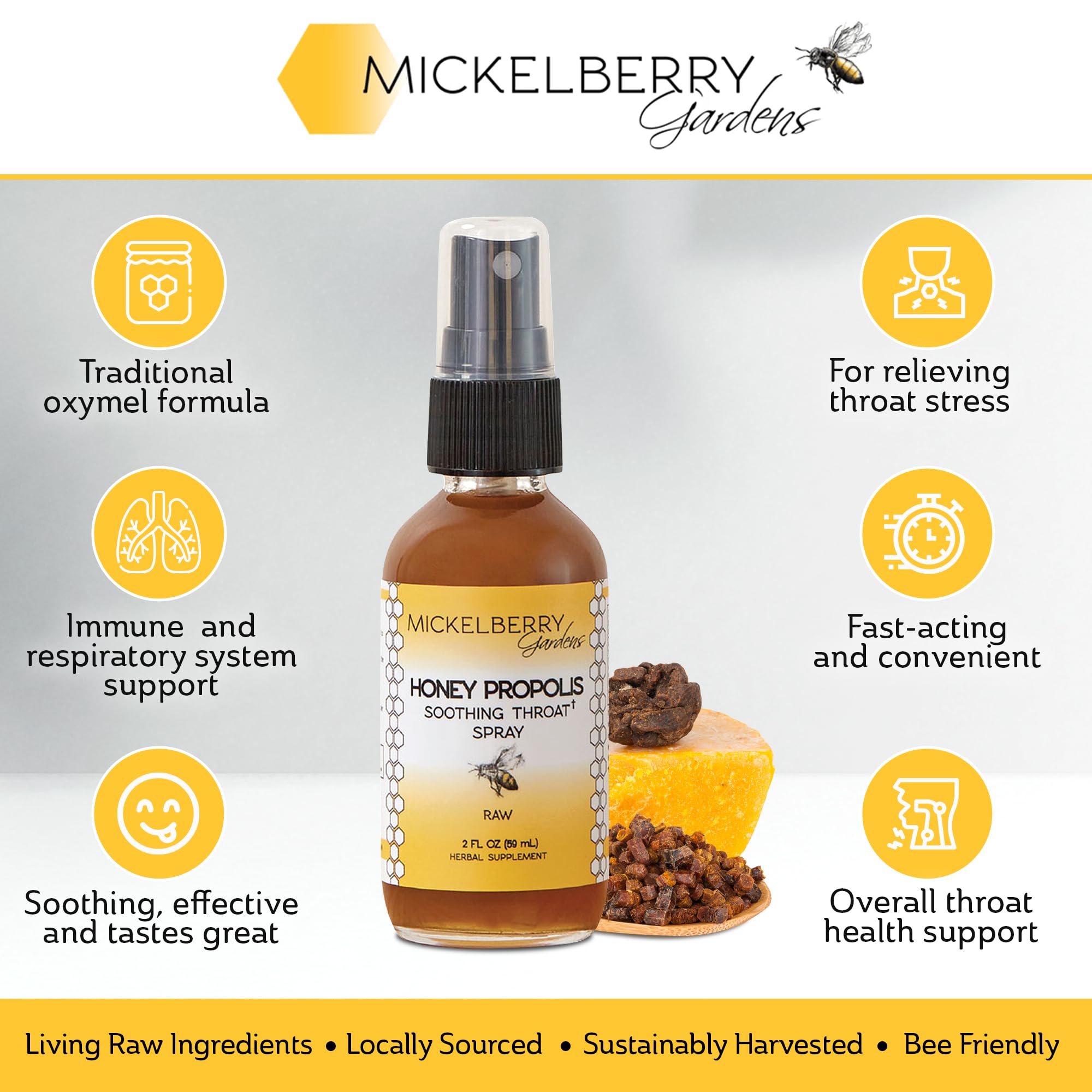 Ingredientes orgánicos de Mickelberry Gardens en mezcla herbal.