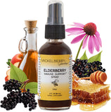 Spray de garganta Mickelberry Gardens con saúco y miel para apoyo inmunológico suave
