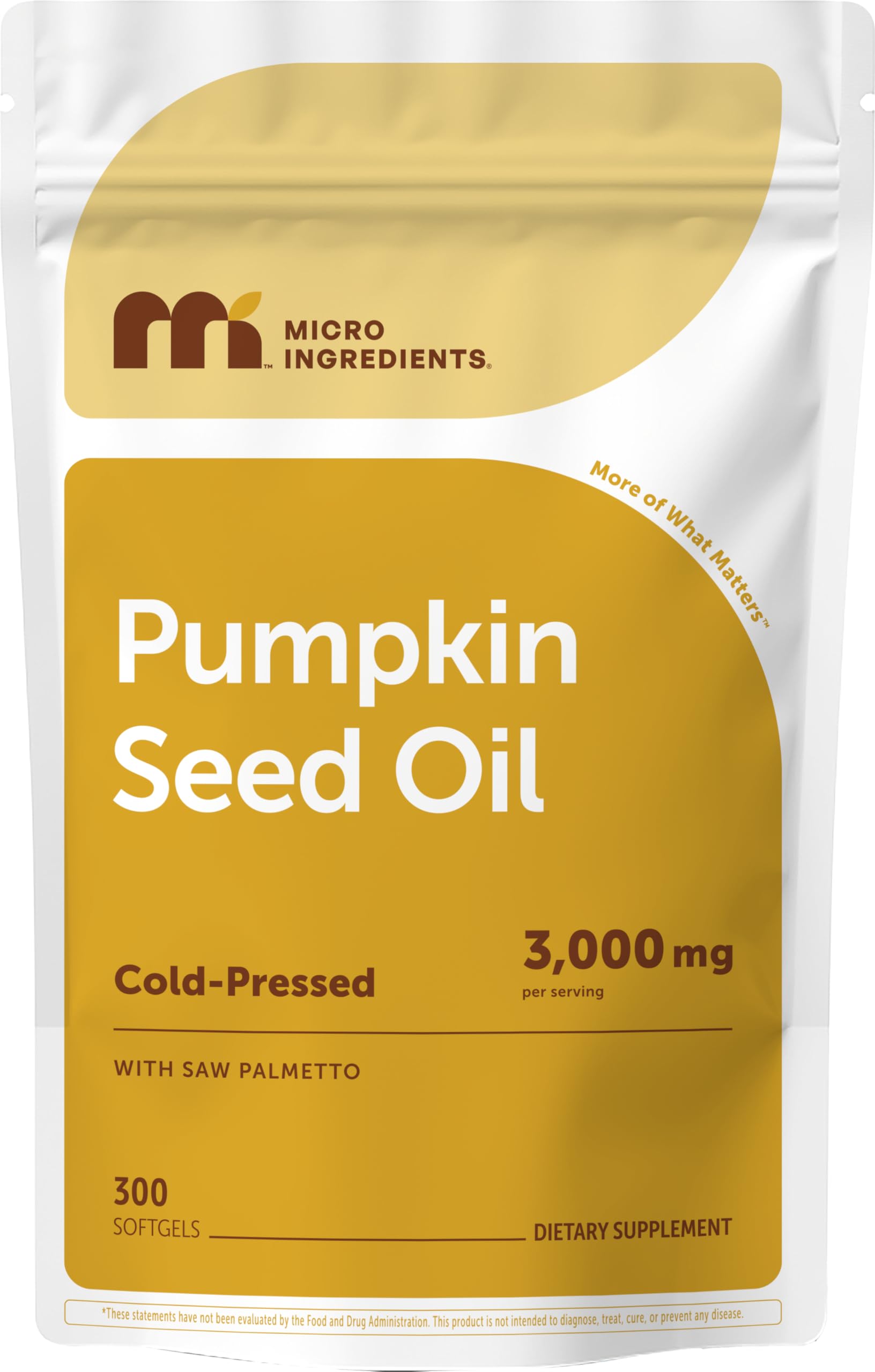 Cápsulas blandas de Micro Ingredients con aceite de calabaza en botella para uso diario.