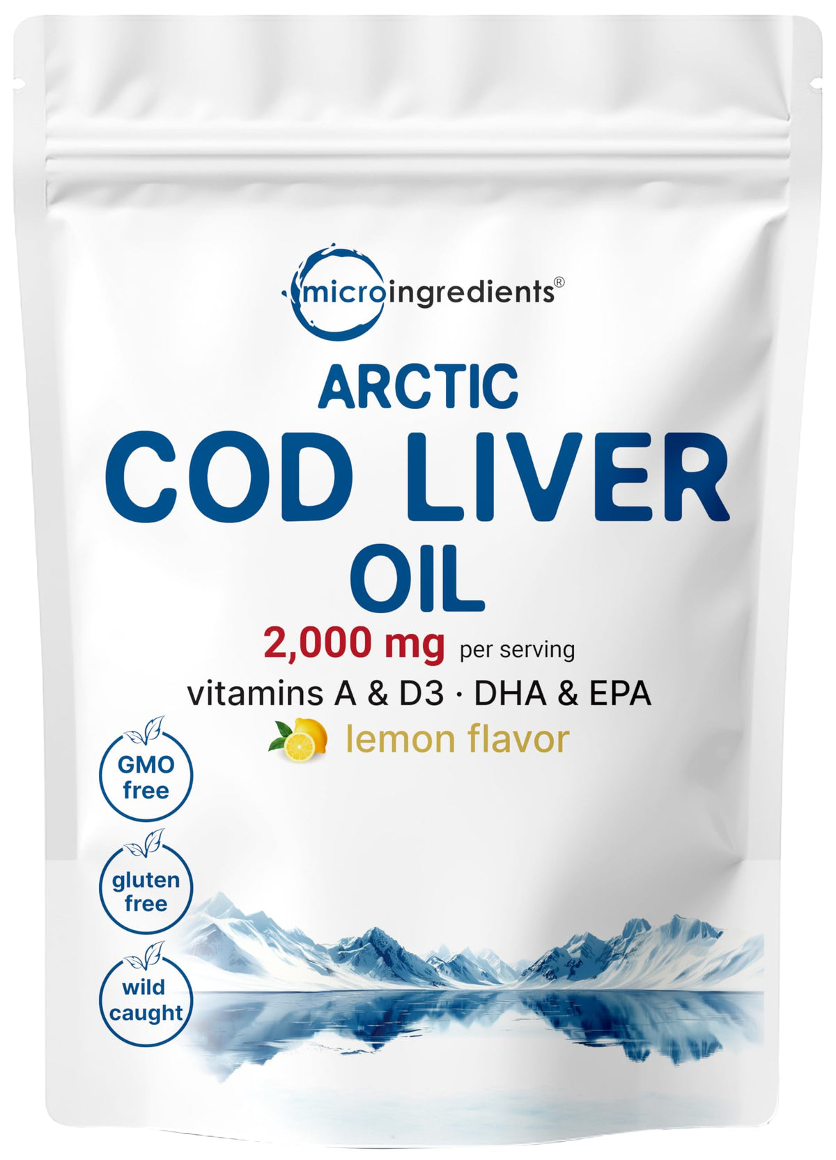 Micro Ingredients aceite hígado bacalao limón; consumo diario agradable