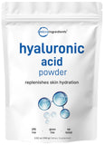 Micro Ingredients: bote con polvo de ácido hialurónico para hidratación de la piel