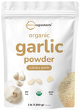 Micro Ingredients Ajo orgánico en polvo en bolsa de 3 libras con sabor concentrado.