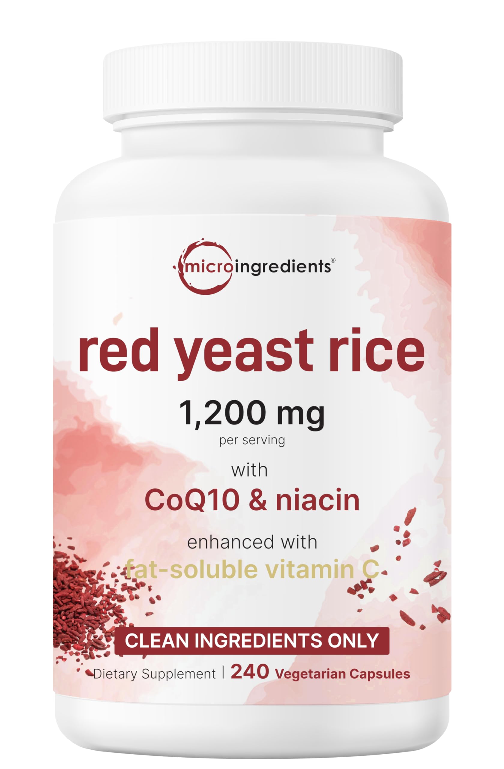 Micro Ingredients arroz de levadura roja: cápsulas para apoyo diario.