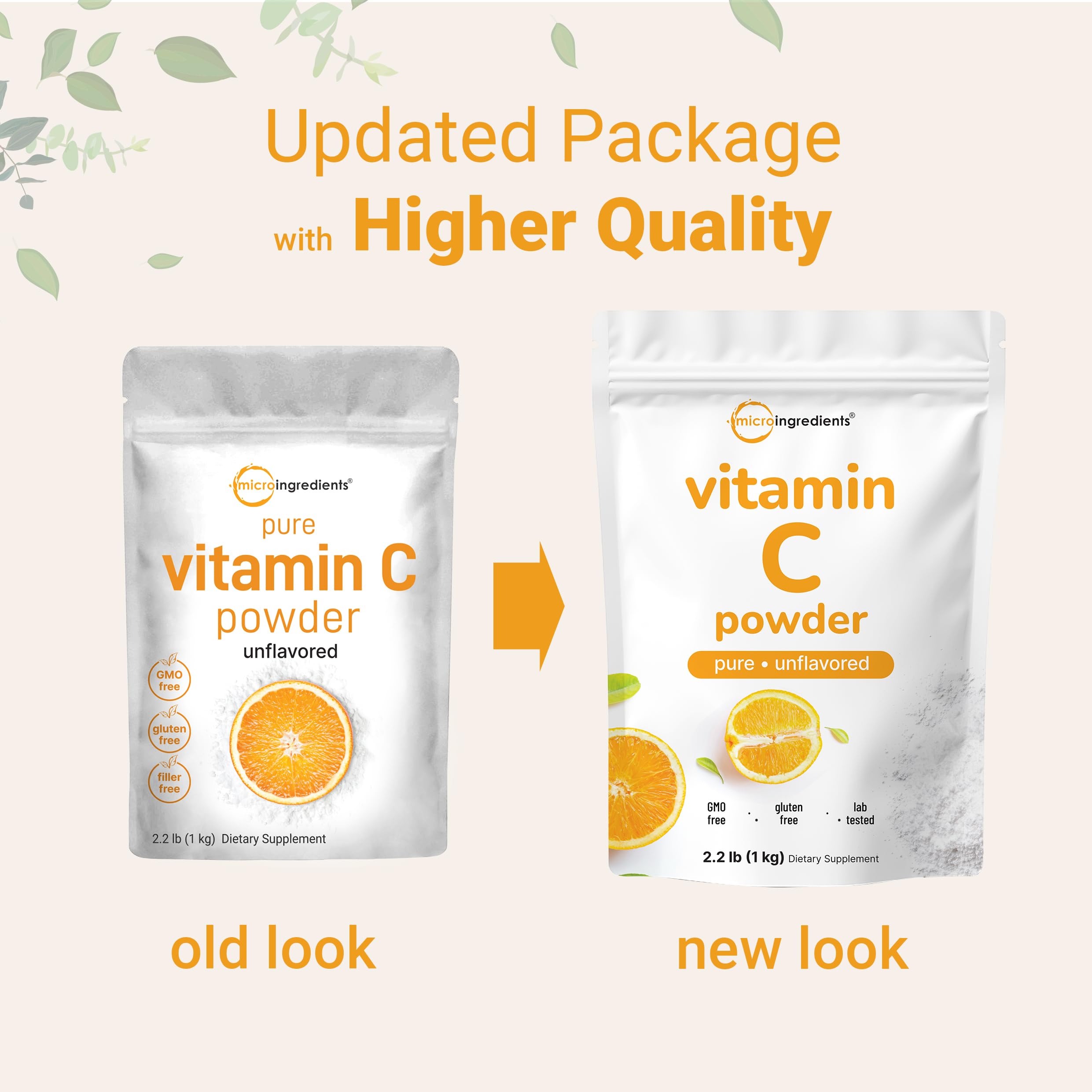 Micro Ingredients ascorbico puro sin OGM ni gluten para dieta limpia