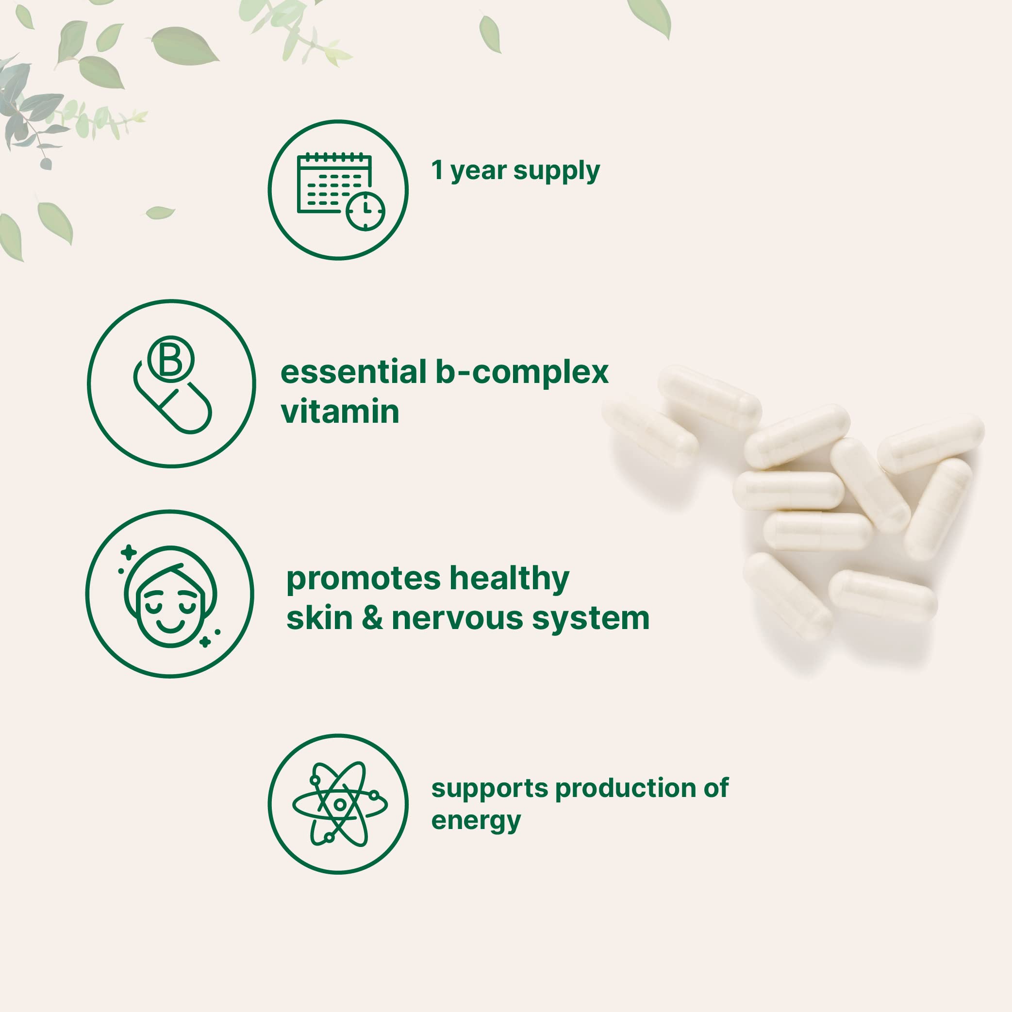 Micro Ingredients caja de cápsulas B5 para suministro anual.