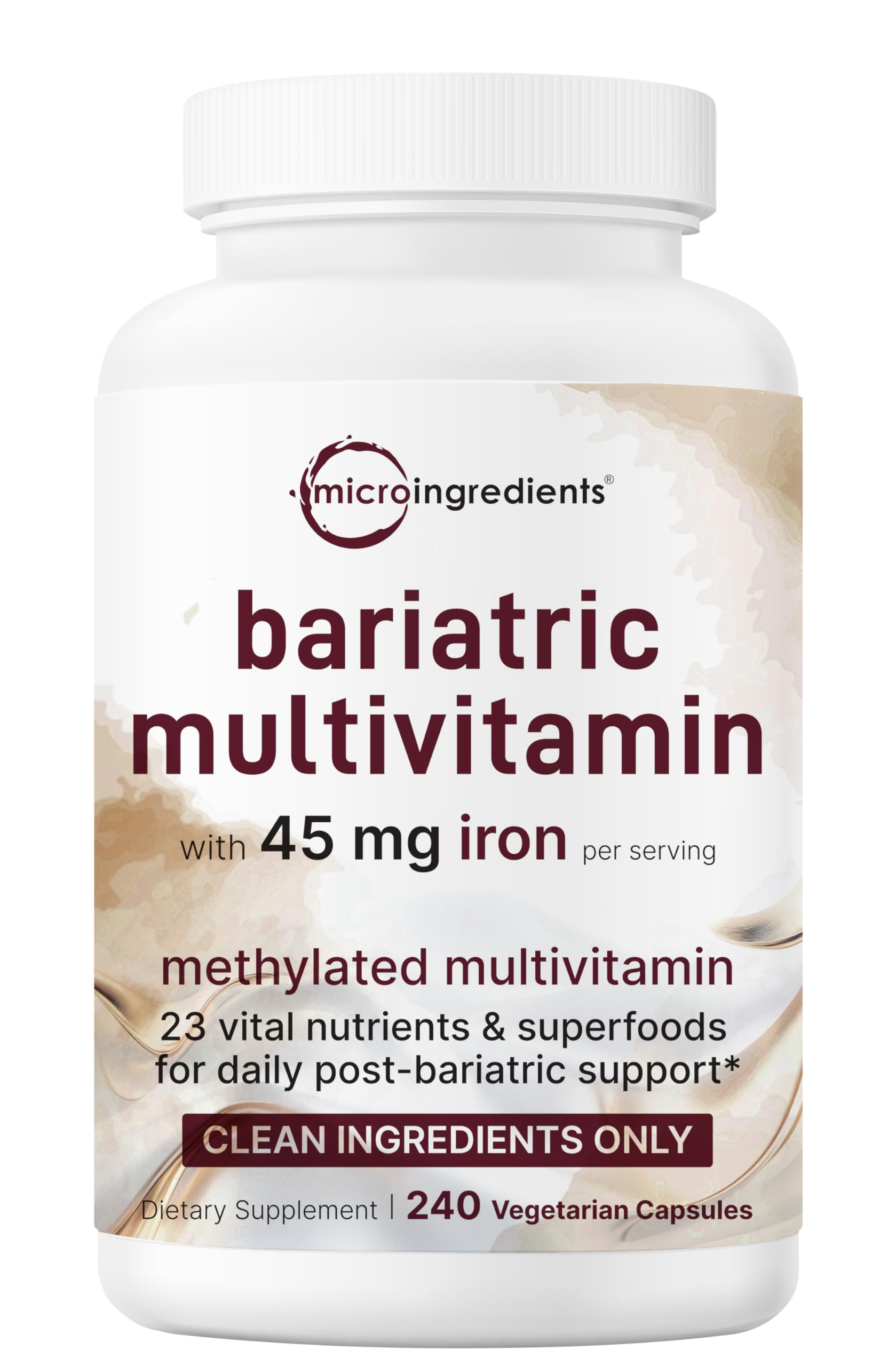 Botella de Micro Ingredients Bariátrico Multivitamínico para apoyo diario de energía