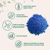 Micro Ingredients batido azul con polvo-spirulina-azul
