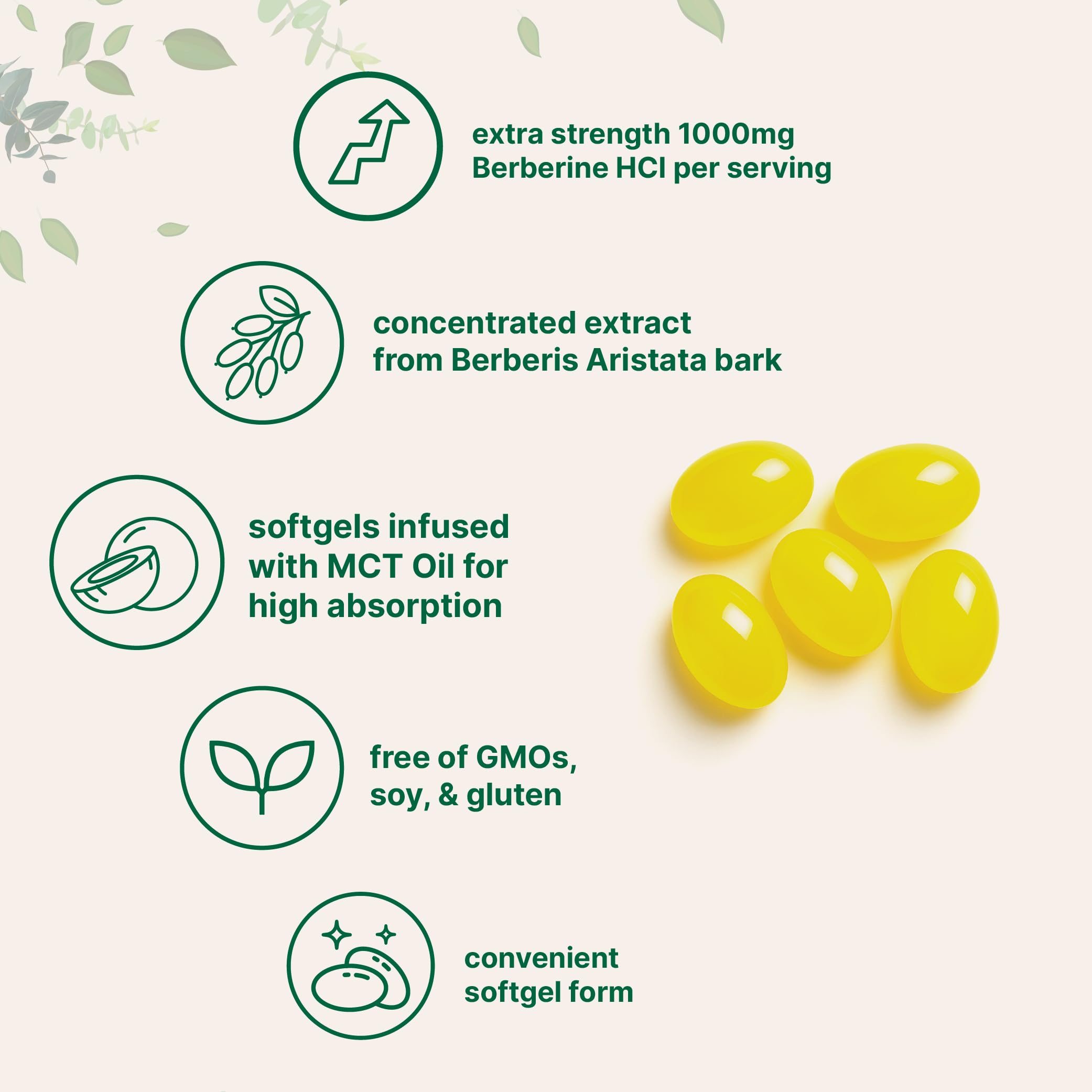 Etiqueta del producto Micro Ingredients Berberina 1000 mg con información clara.