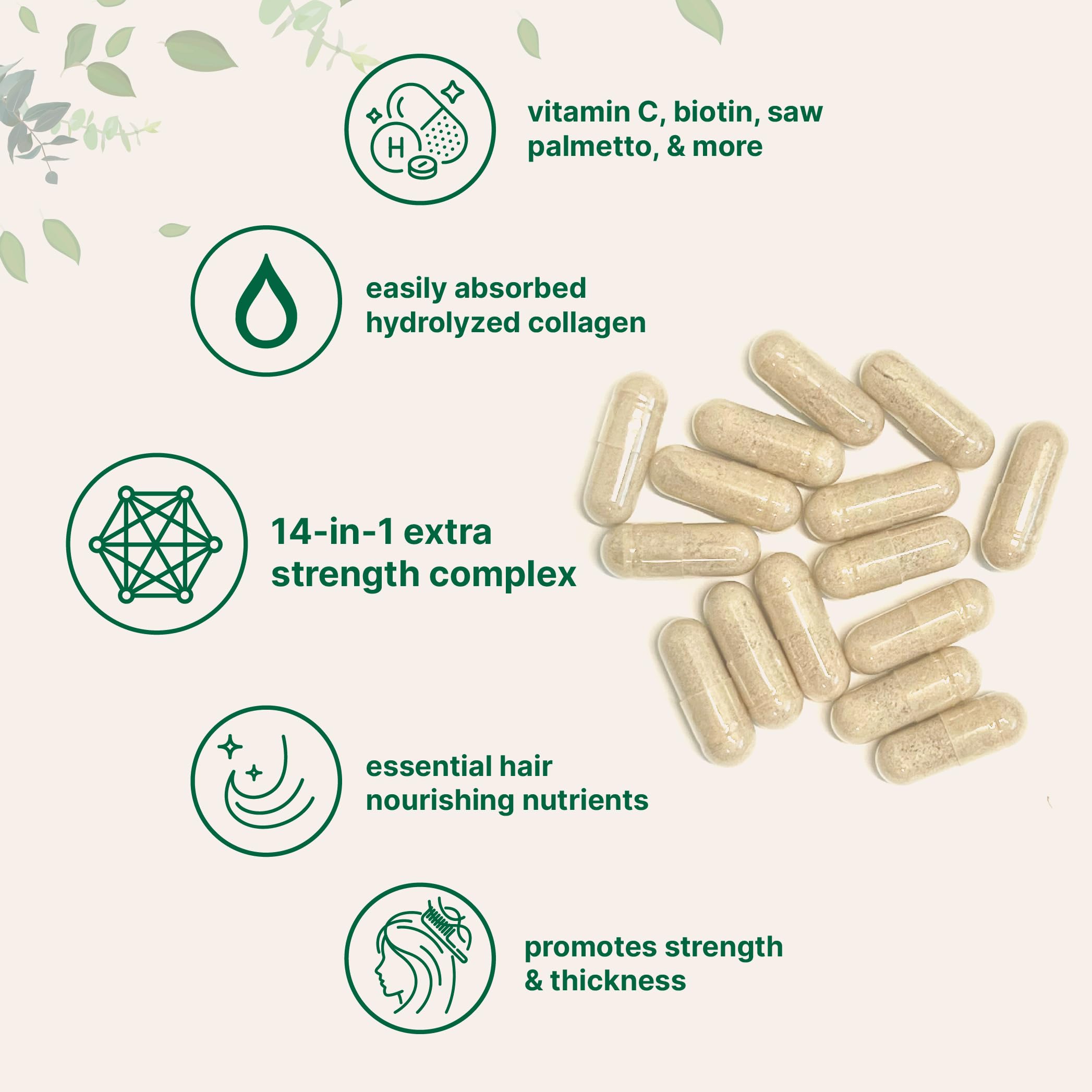 Biotina de Micro Ingredients para cabello fuerte