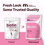 Micro Ingredients Biotina Hialuronico cápsula blanda en caja para rutina diaria.
