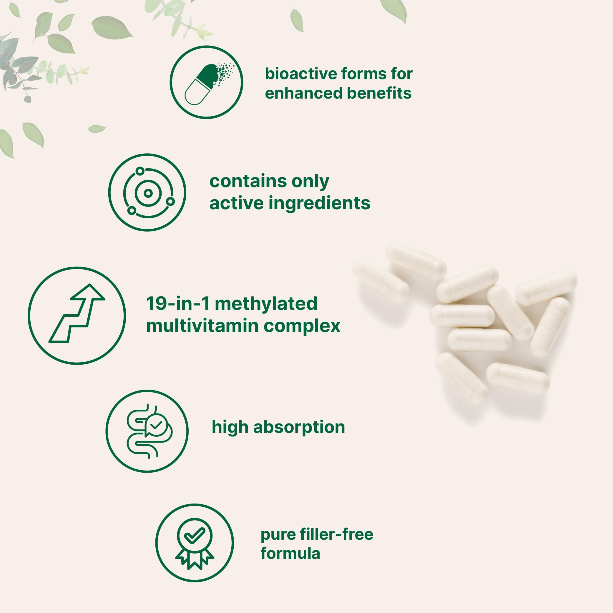 Micro Ingredients frasco de 240 cápsulas para uso diario.