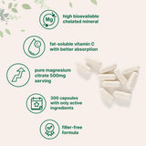 Micro Ingredients Cápsulas de magnesio citrato para comodidad diaria.