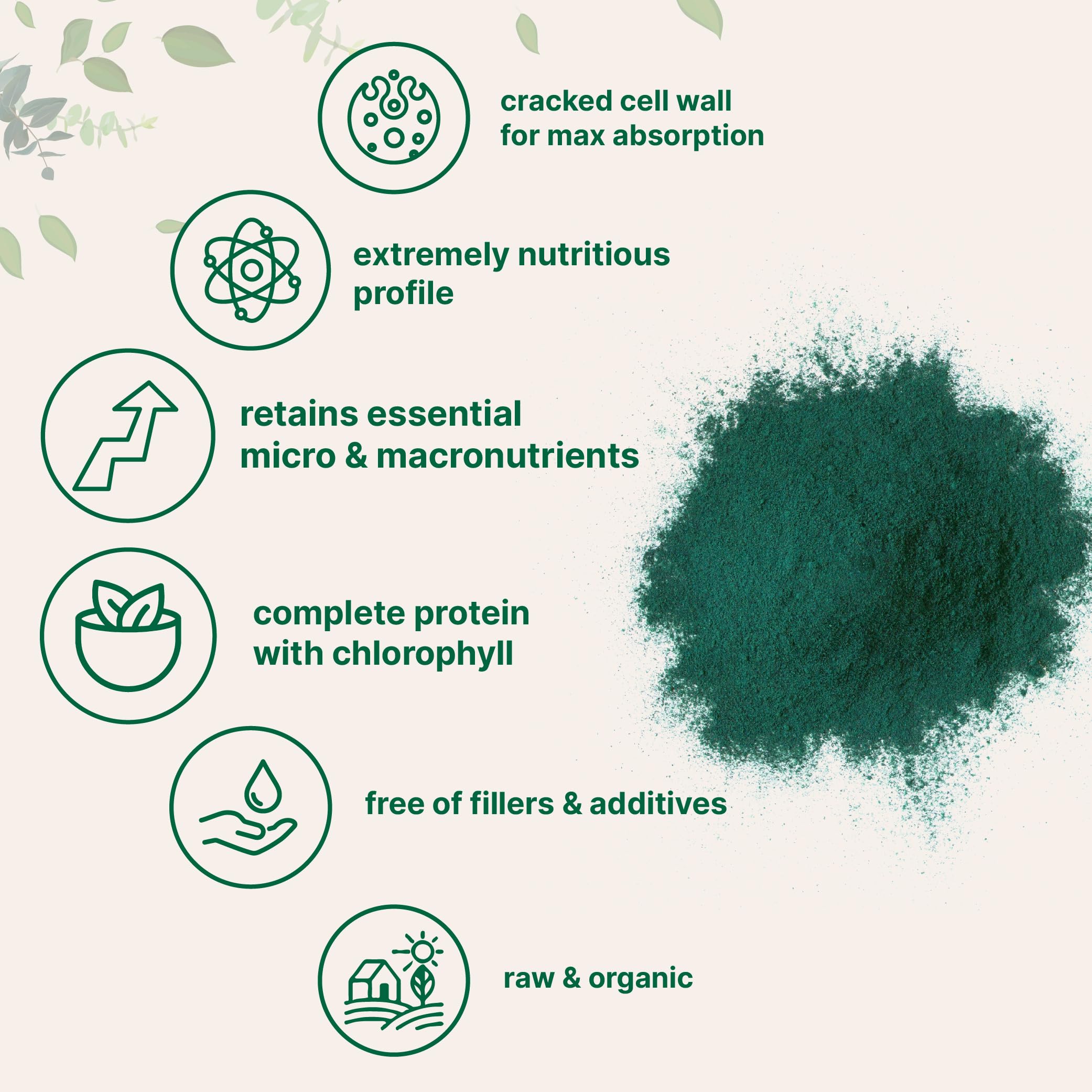 Micro Ingredients chlorella lista para smoothie bowl y energía