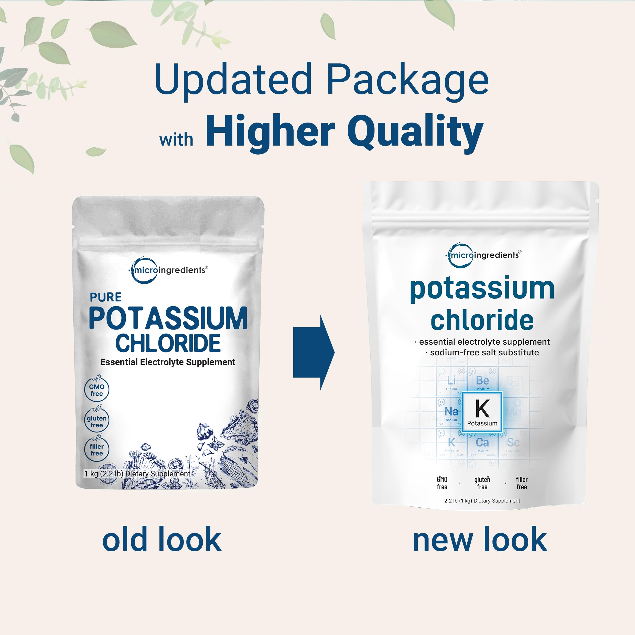 Micro Ingredients cloruro de potasio disuelto en agua: hidratación rápida.
