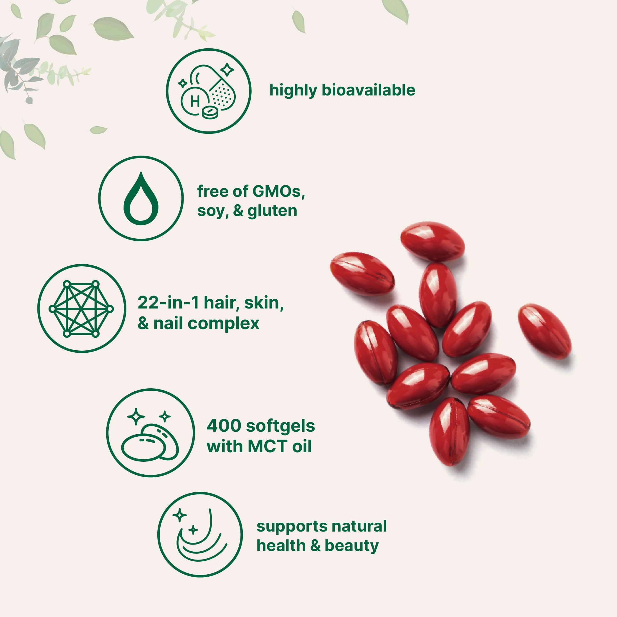 Micro Ingredients: colágeno hidrolizado para elasticidad y uñas fuertes.