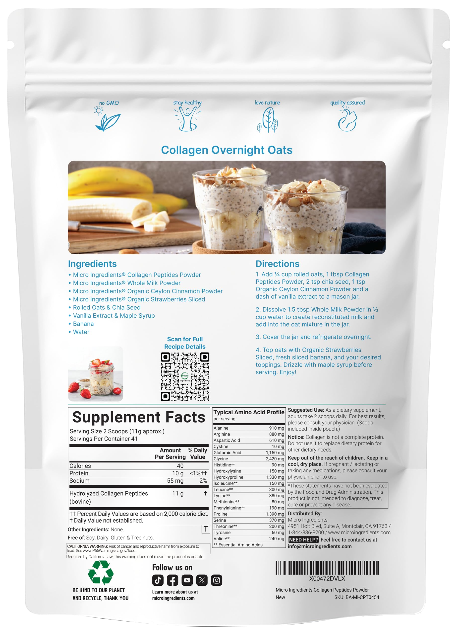 Cuchara de medición de Micro Ingredients garantiza porciones precisas.