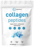 Bolsa de polvo Micro Ingredients colágeno hidrolizado: fuente versátil de proteína para uso diario.