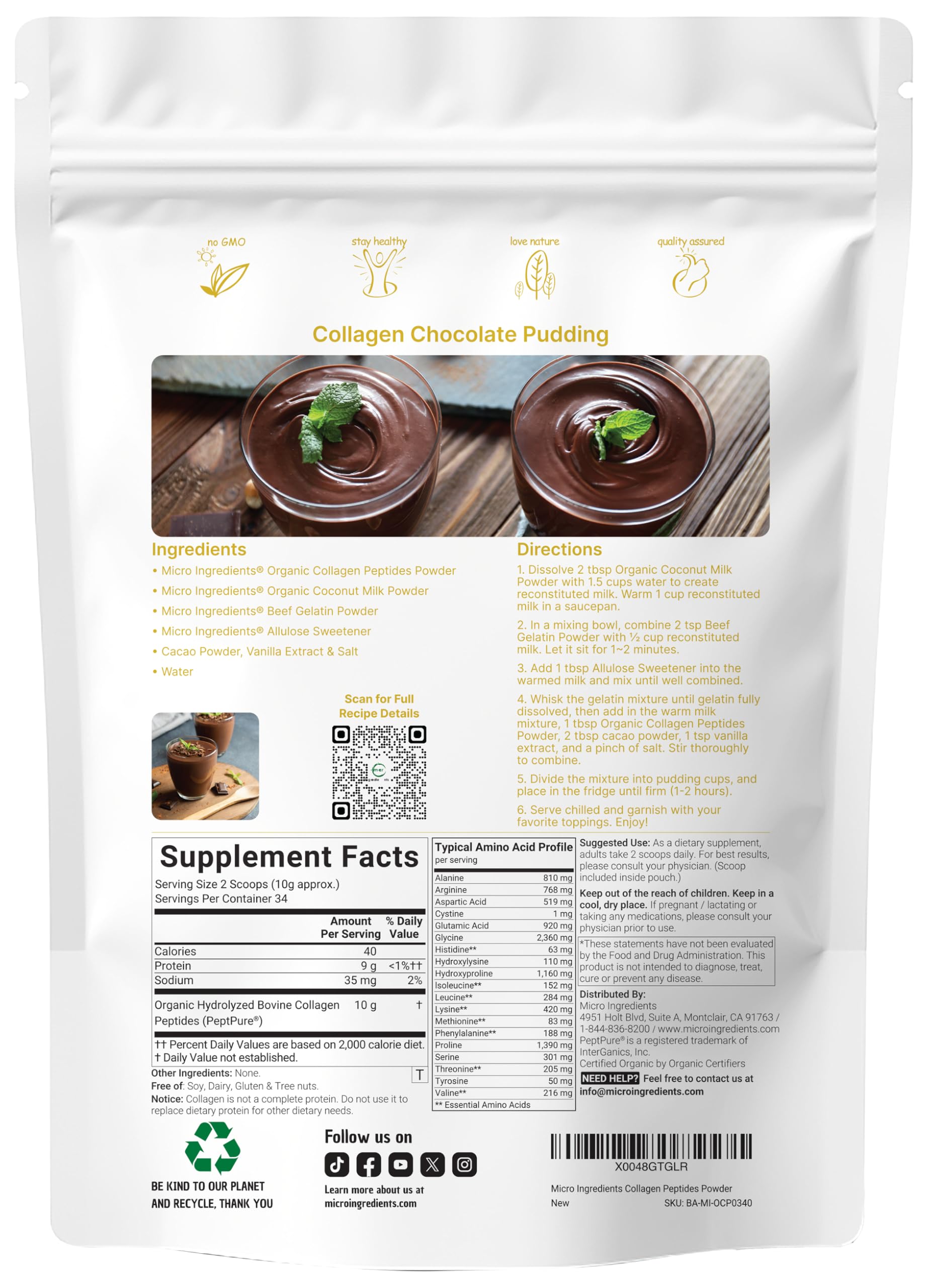 Colágeno Micro Ingredients con cucharita para dosis precisas