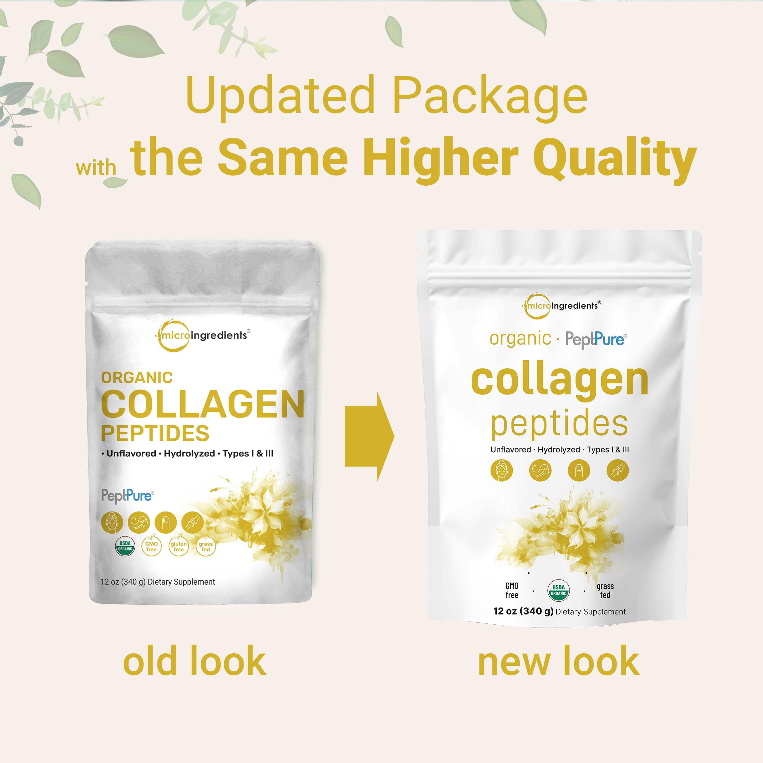 Colágeno Micro Ingredients polvo neutro se disuelve fácilmente