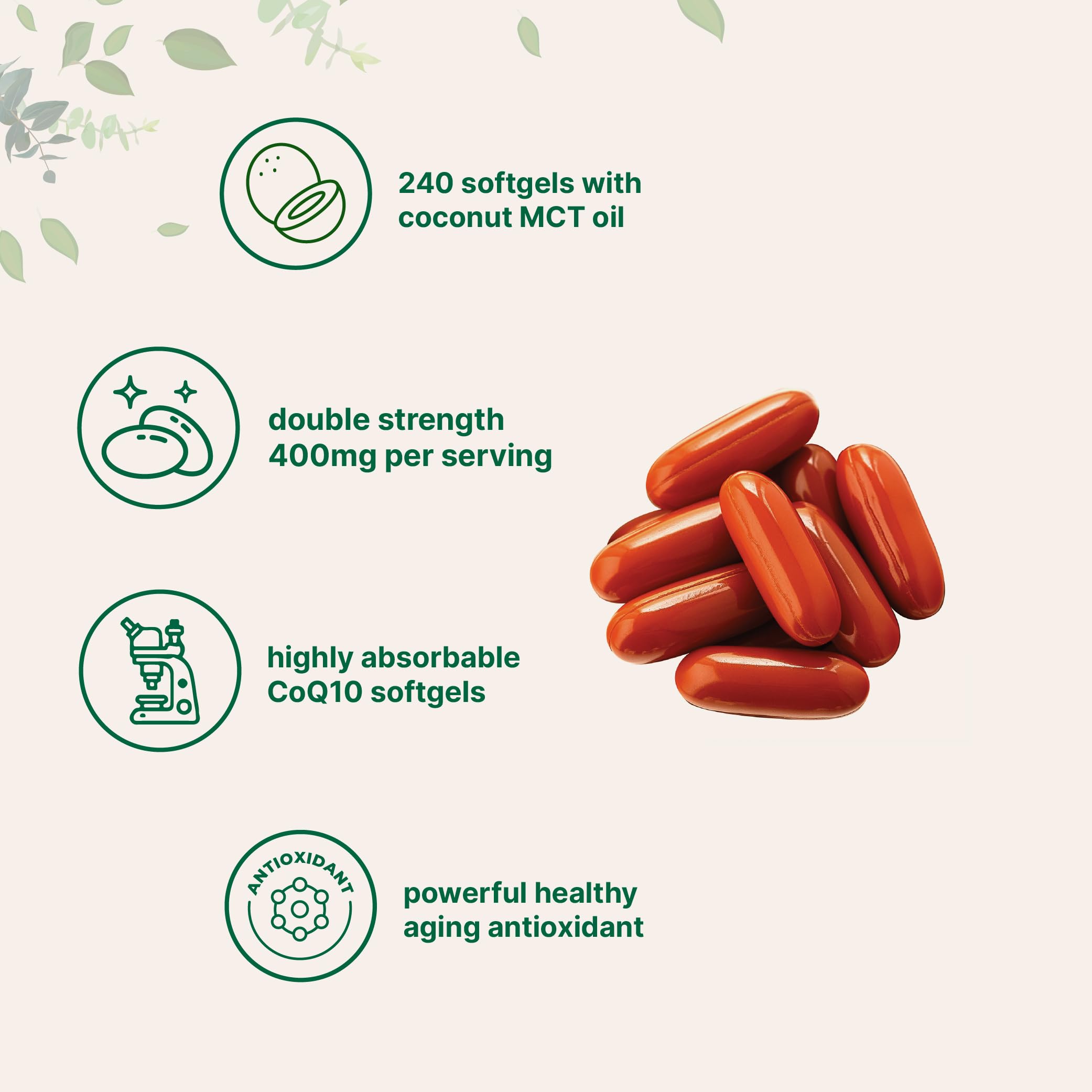 Micro Ingredients CoQ10 etiqueta sin organismos modificados genéticamente.