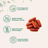 Micro Ingredients CoQ10 etiqueta sin organismos modificados genéticamente.