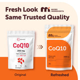 Cápsulas blandas de Micro Ingredients CoQ10 sostenidas en la mano, fácil de tomar.