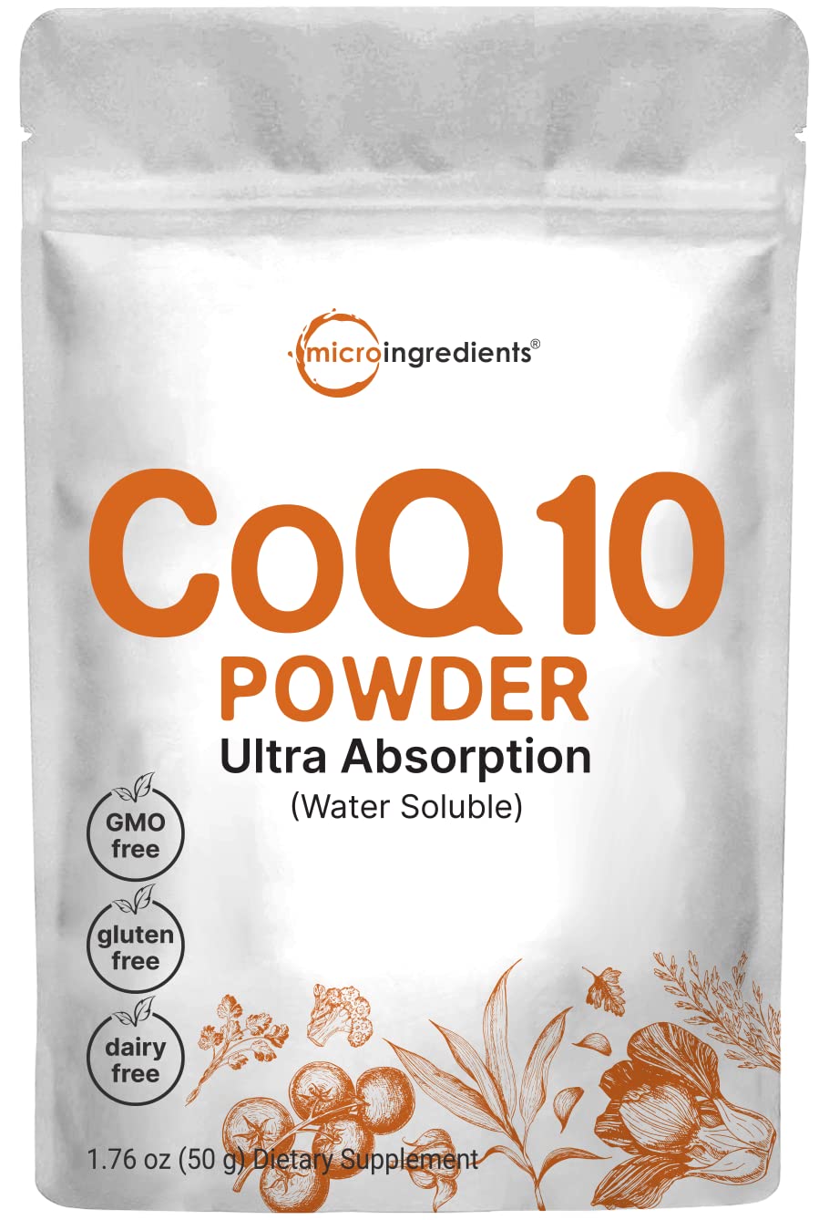 Micro Ingredients CoQ10 polvo soluble porción para mayor absorción
