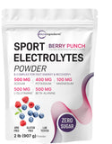 Micro Ingredients electrolitos sabor baya en vaso para hidratación durante entrenamientos