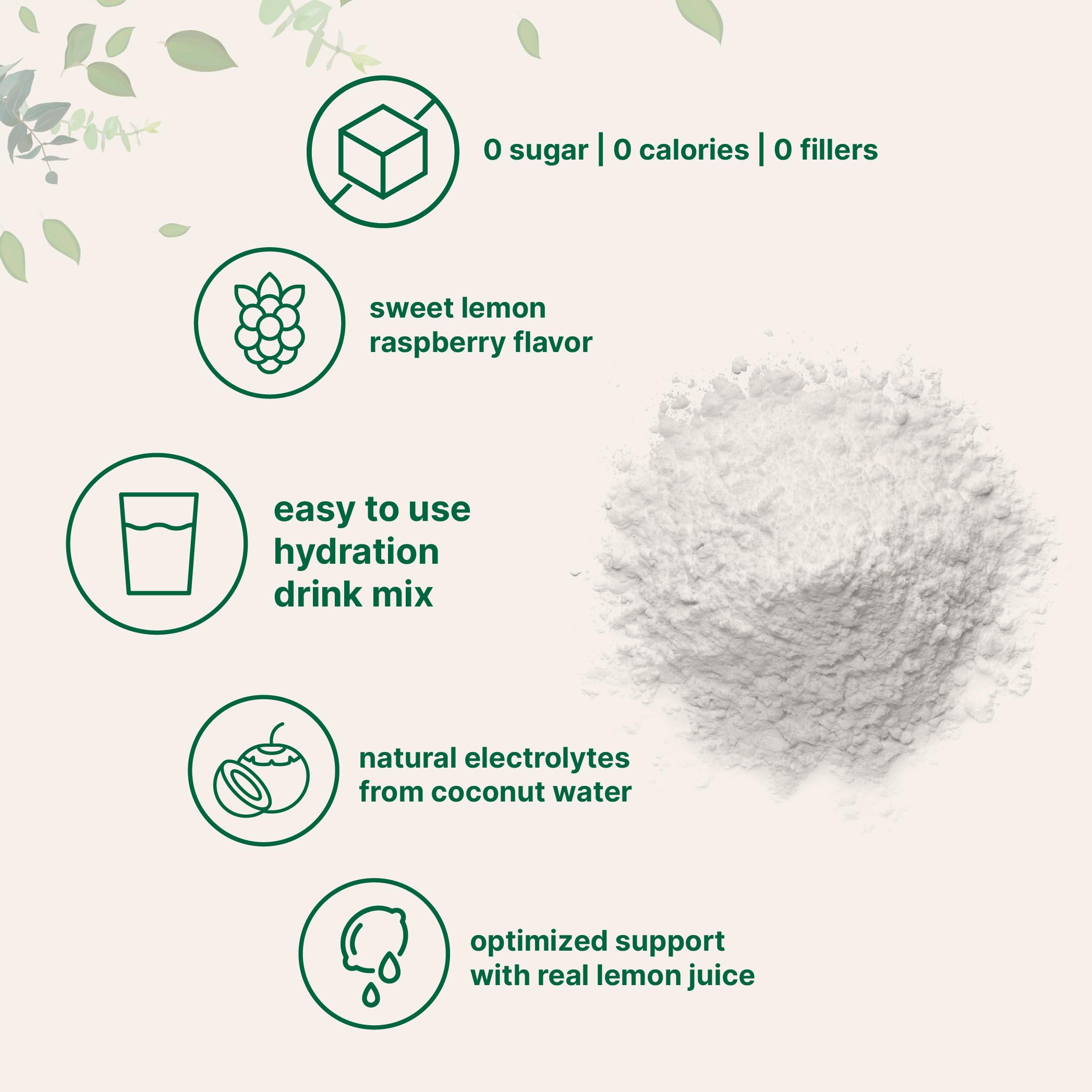 Mezcla con agua de coco y limón real para una hidratación natural y revitalizante.