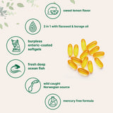 Envase de Micro Ingredients con 300 cápsulas de omega.