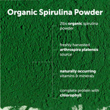Micro Ingredients espirulina bolsa 2lb con cuchara: almacenamiento y uso diario.