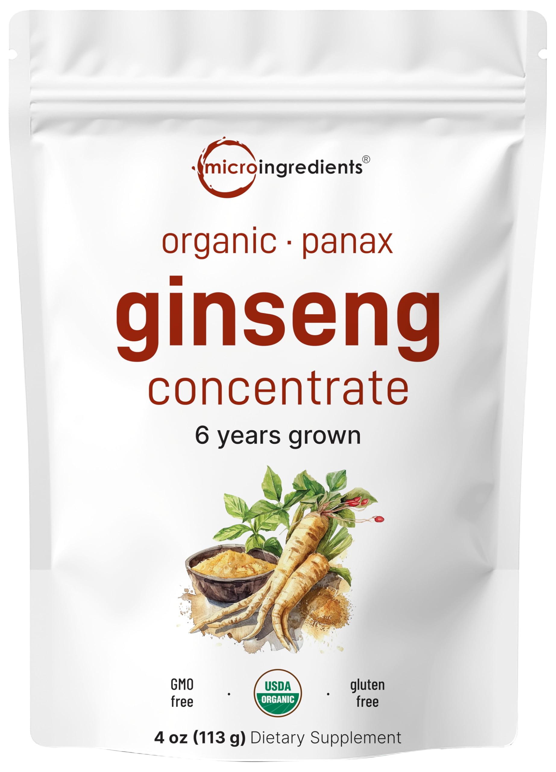 Micro Ingredients ginseng coreano rojo polvo 200:1 para batidos energizantes.
