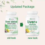Cápsulas vegetales Liver Advanced+ listas para tomar.