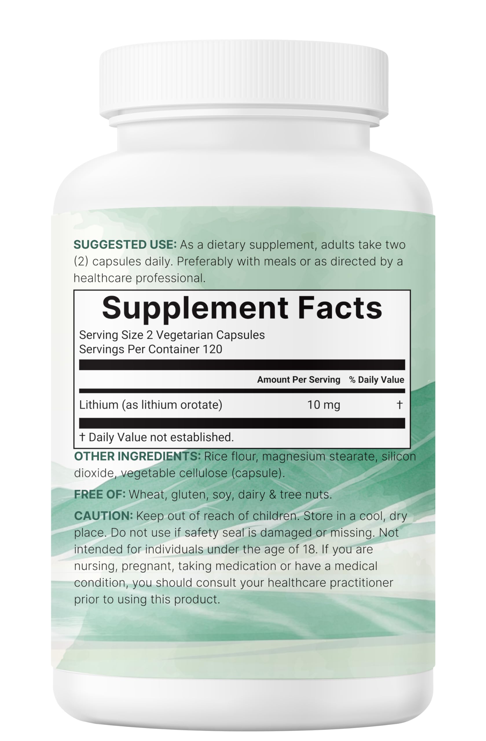 Litio Orotate de Micro Ingredients para apoyo de la salud cognitiva.