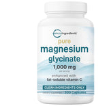 Micro Ingredients Magnesio Glicinato 1000 mg, cápsulas en bote para uso diario.