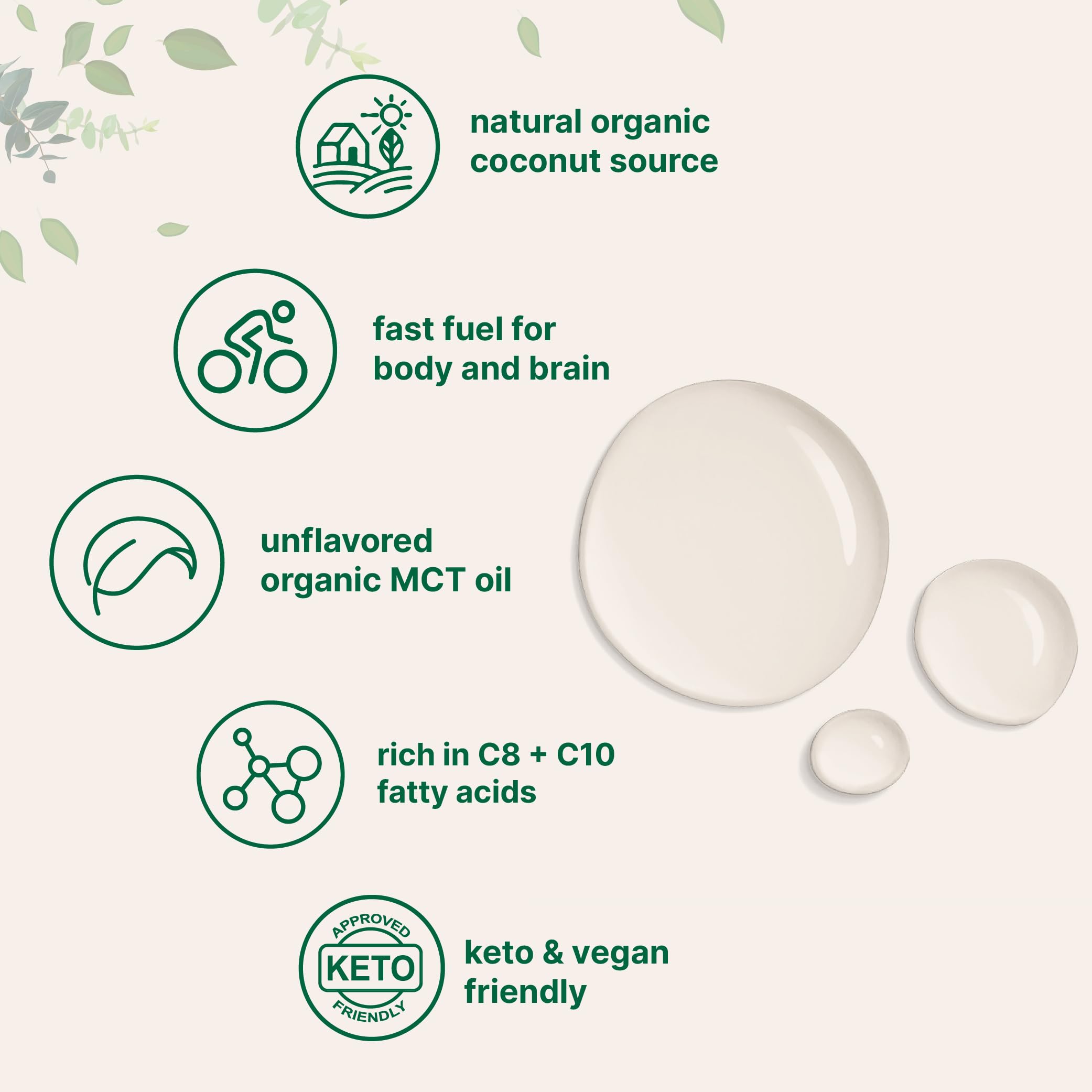 Aderezo de ensalada con Micro Ingredients MCT Oil Orgánico, sabor neutro