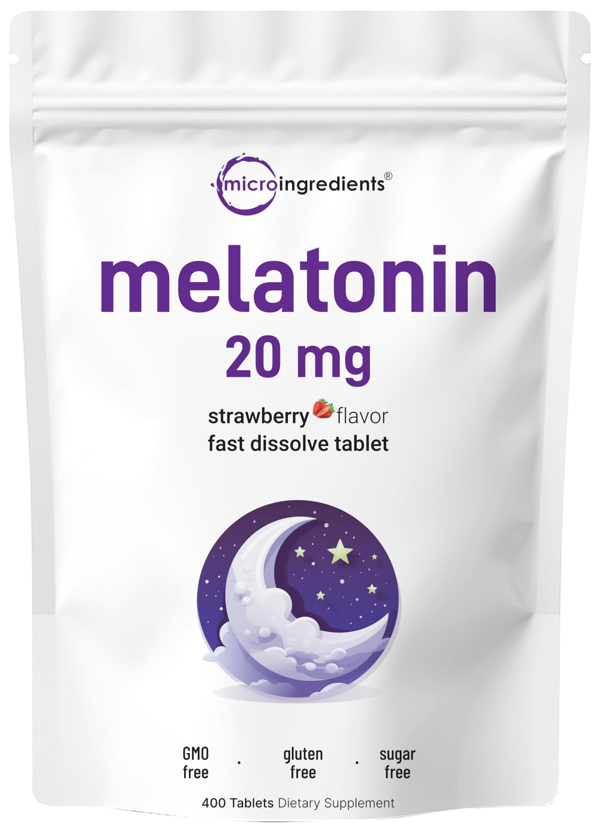 Melatonina Micro Ingredients 20 mg, tabletas para un sueño más cómodo.