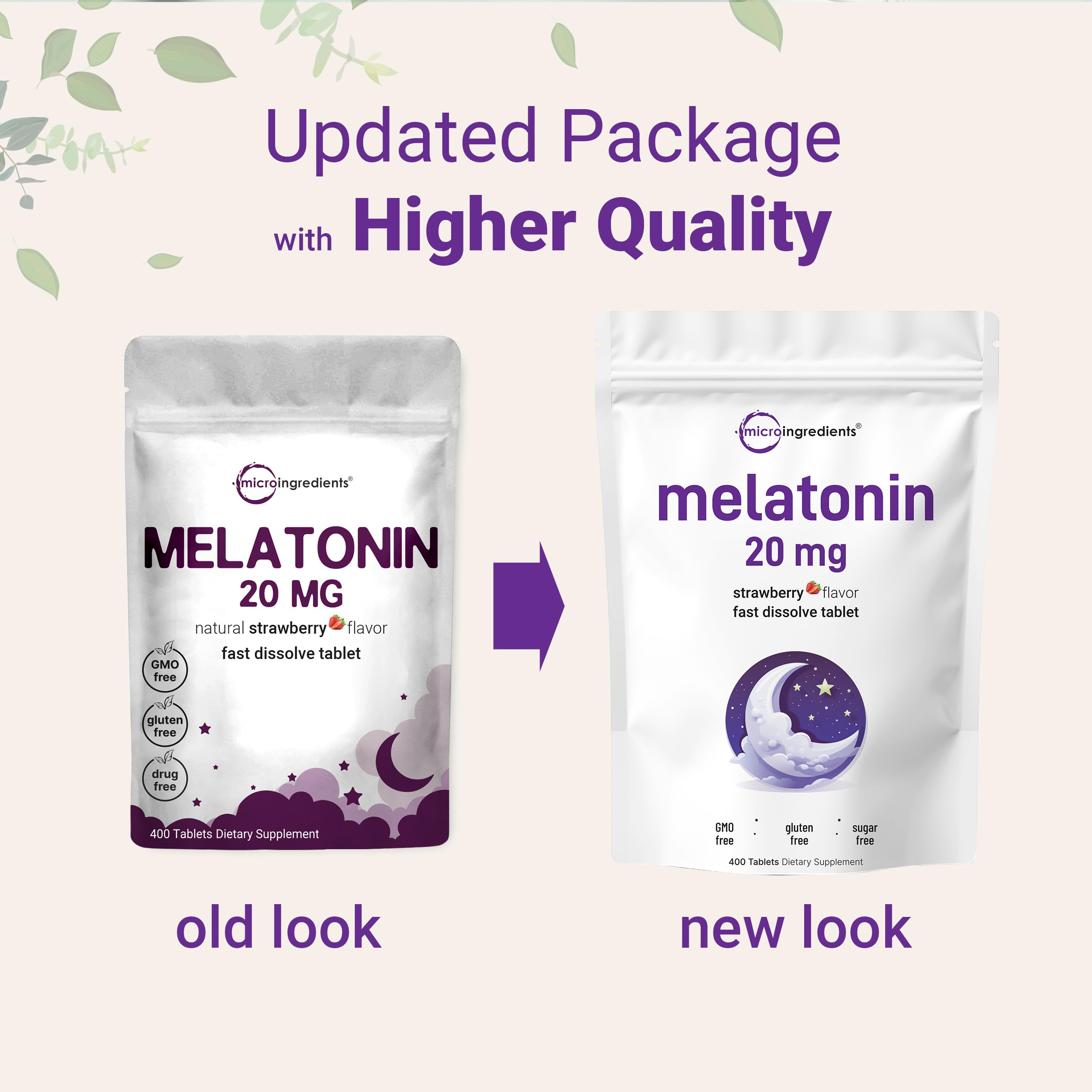 Melatonina Micro Ingredients disolución rápida para absorción eficiente.