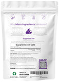 Melatonina Micro Ingredients sabor fresa natural, disolución rápida para facilidad de toma.