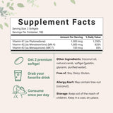 Micro Ingredients MK4 MK7 K1: fórmula con aceite de coco para absorción óptima.