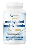 Micro Ingredients multivitamínico metilado para hombres, botella visible, apoyo diario de energía