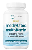 Micro Ingredients multivitamínico metilado en cápsulas de alta biodisponibilidad.