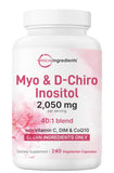 Micro Ingredients: botella de cápsulas de inositol para equilibrio hormonal.