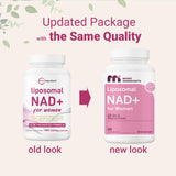 Micro Ingredients Liposomal NAD+ etiqueta frontal resalta ingredientes clave.