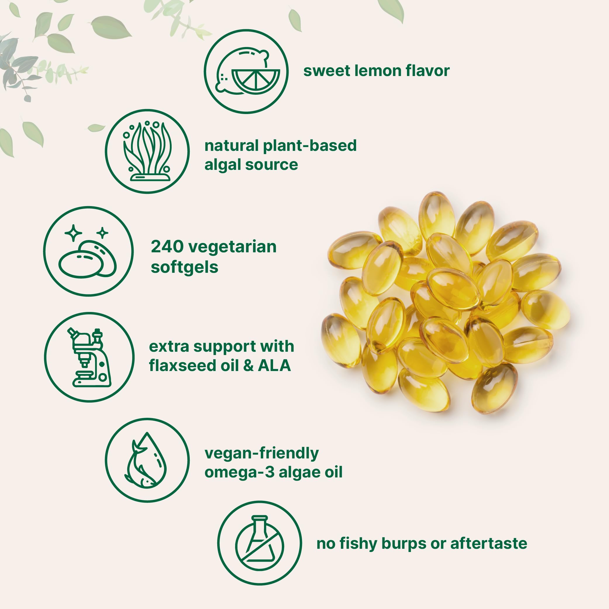 Micro Ingredients omega3 alga con aceite de linaza para aporte de ALA
