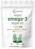 Micro Ingredients Omega3 alga capsulas vegetales con sabor a limon para uso diario