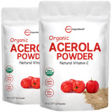 Micro Ingredients polvo Acerola orgánico en empaque dos-pack, fácil de incorporar en batidos