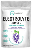 Micro Ingredients polvo electrolito sabor uva Concord en empaque para hidratación diaria