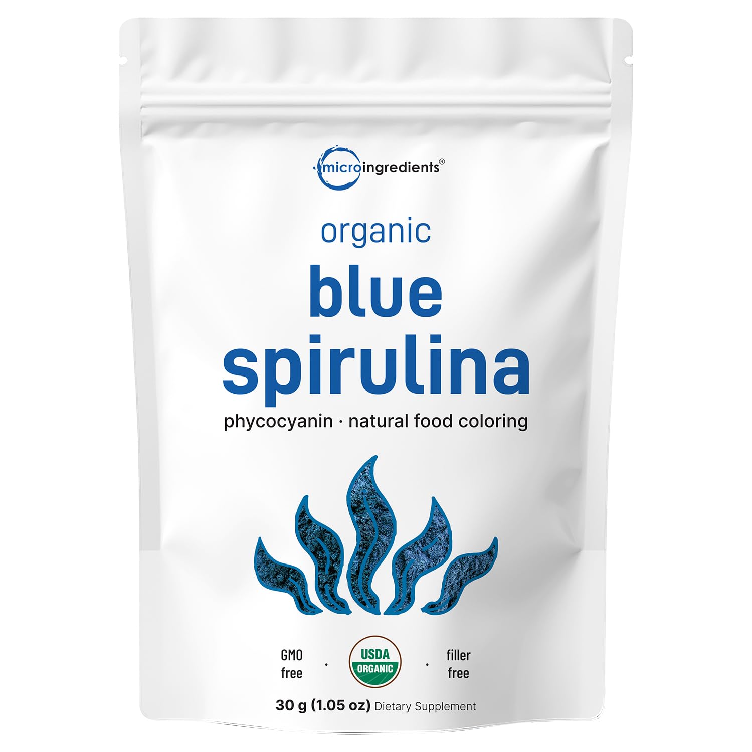 Micro Ingredients polvo-spirulina-azul en bolsa para coloración natural